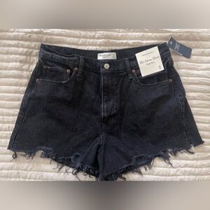 Abercrombie & Fitch High Rise Mom Shorts. Size 31/12. 
Black/washout color.